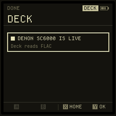 Confirmation that the deck profile was switched.